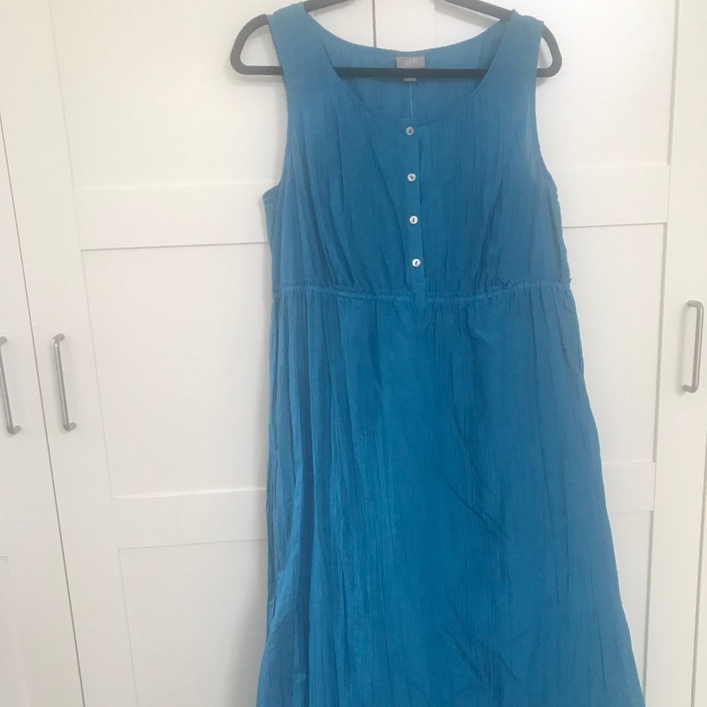 NWT J JILL Cotton/Silk Tank Dress,  L Petite